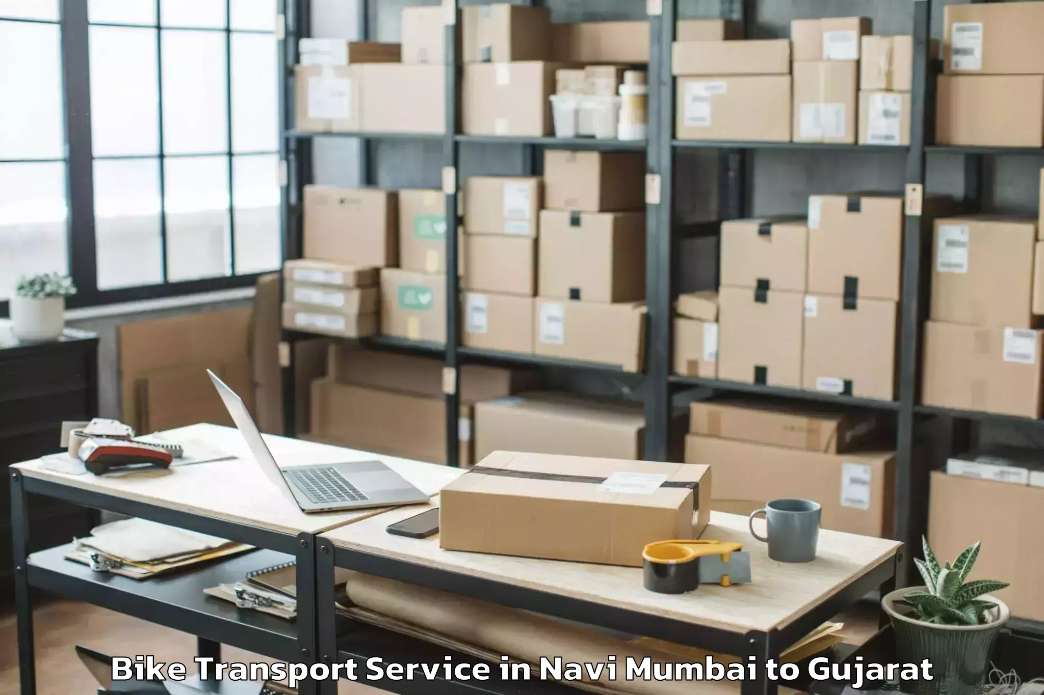 Book Your Navi Mumbai to Jetalsar Bike Transport Today